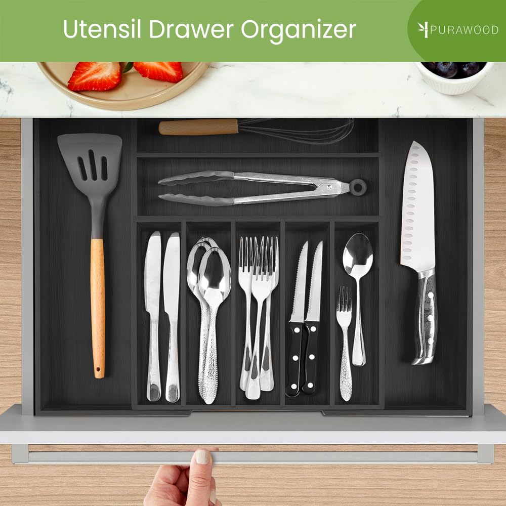 Purawood vue ouverte des 7 à 9 compartiments pour organisation précise