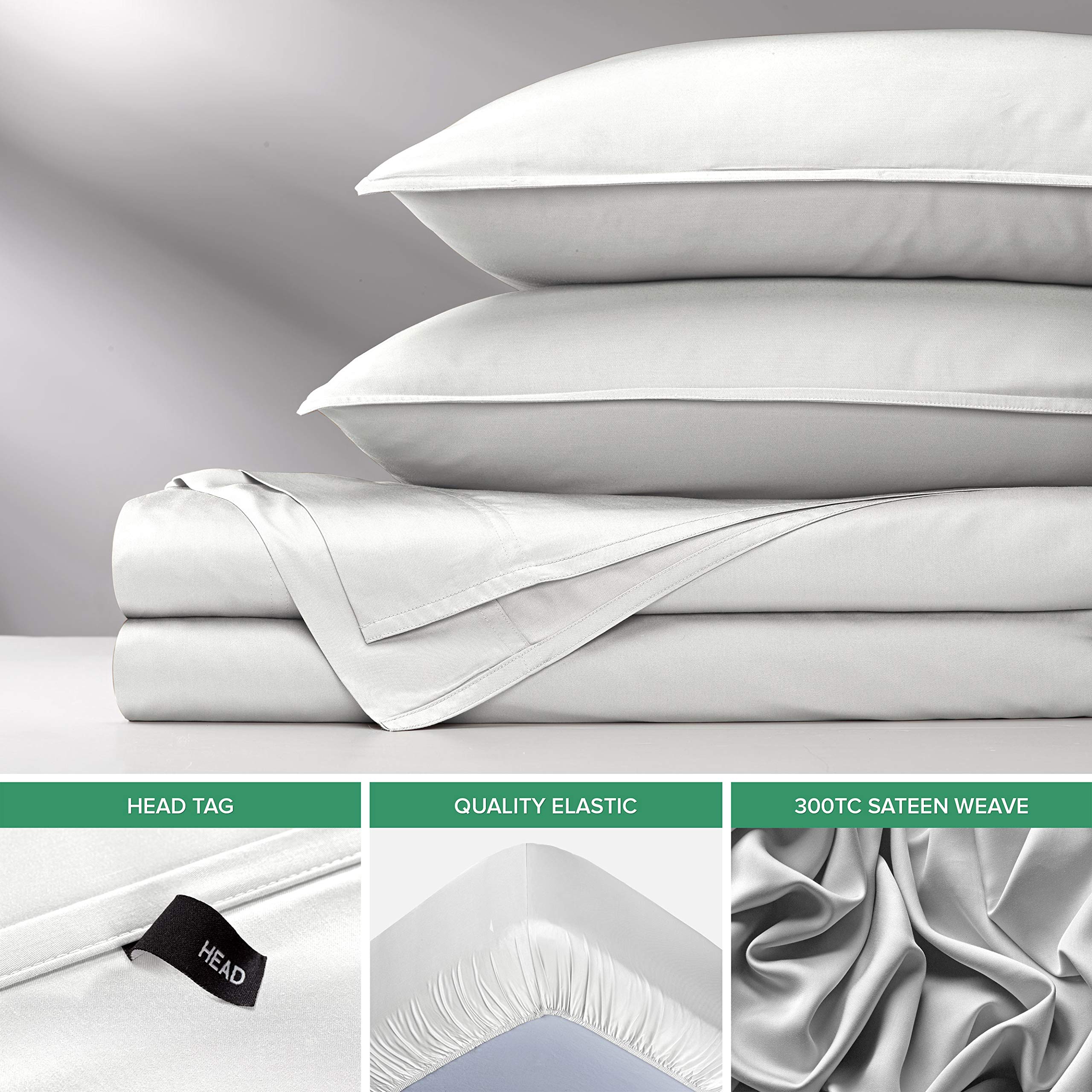 Pure Bamboo draps sur matelas épais pour démontrer la profondeur de poche