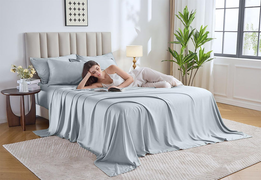 Pure Bamboo drap-housse gros plan élastique et poche profonde pour maintien sécurisé