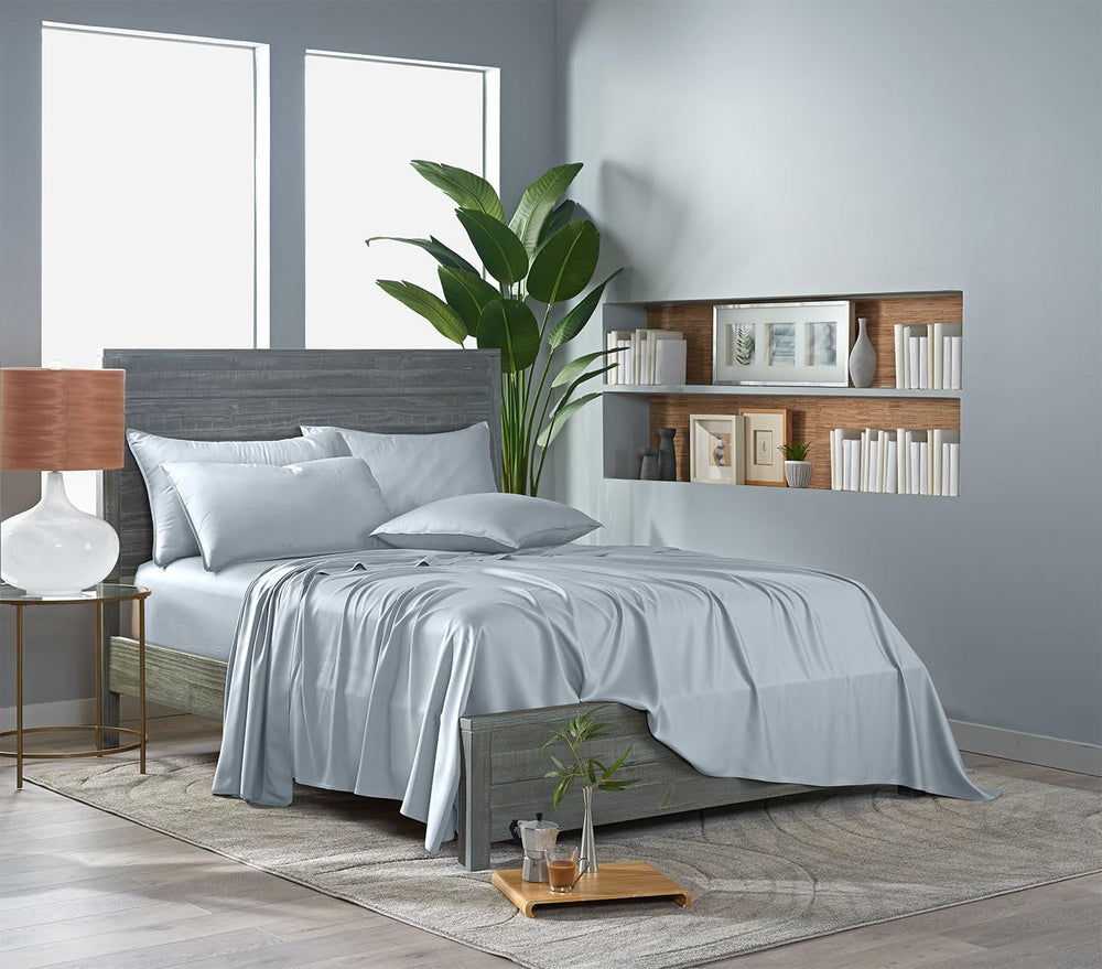 Pure Bamboo texture du tissu sateen 300 fils montrant douceur et finition soyeuse