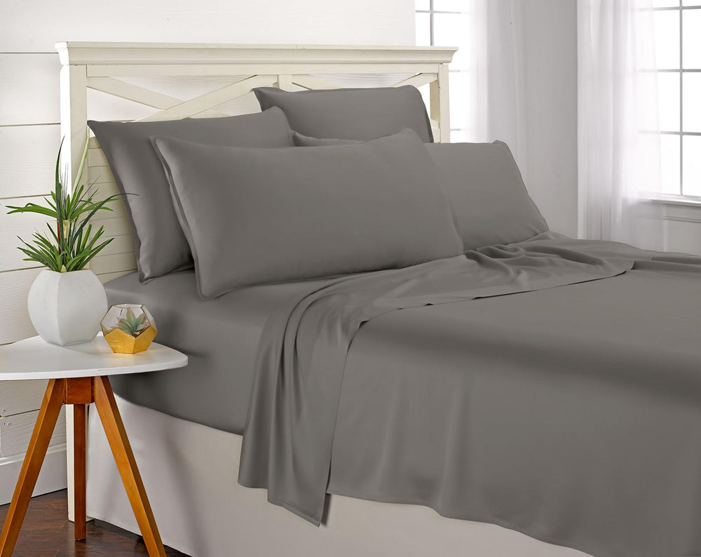 Pure Bamboo lit mis en scène en chambre moderne, confort rafraîchissant pour la nuit