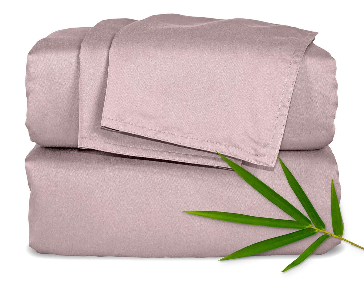 Pure Bamboo parure face avant dusty pink montrant douceur et finition luxueuse