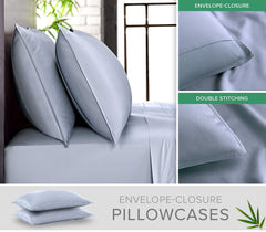 Pure Bamboo drap housse Twin XL avec poches profondes, maintien sécurisé pour matelas épais