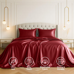 Pure Bedding gros plan du tissage sateen montrant brillance et douceur