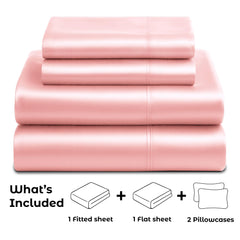Pure Bedding taie d'oreiller rose détail couture pour confort et finition