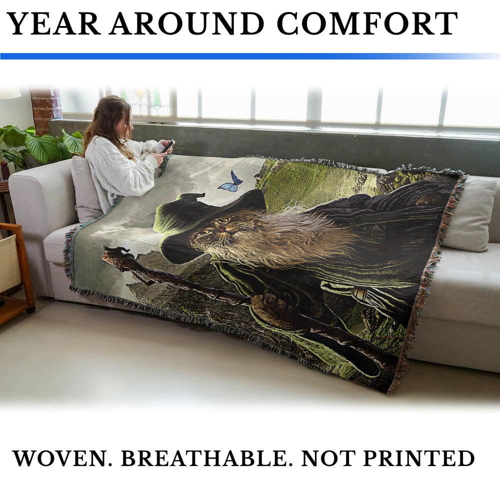 Pure Country Weavers plaid posé sur canapé apportant chaleur et style instantané