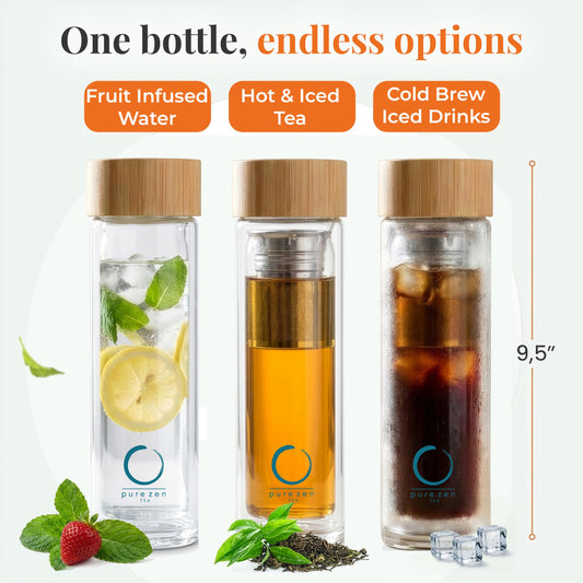 Pure Zen Tea gros plan infuseur inox ultra-fin pour infusion limpide