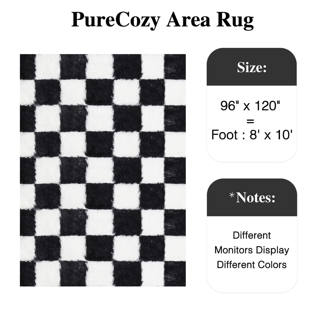 PureCozy gros plan motif damier montrant contraste net et style contemporain