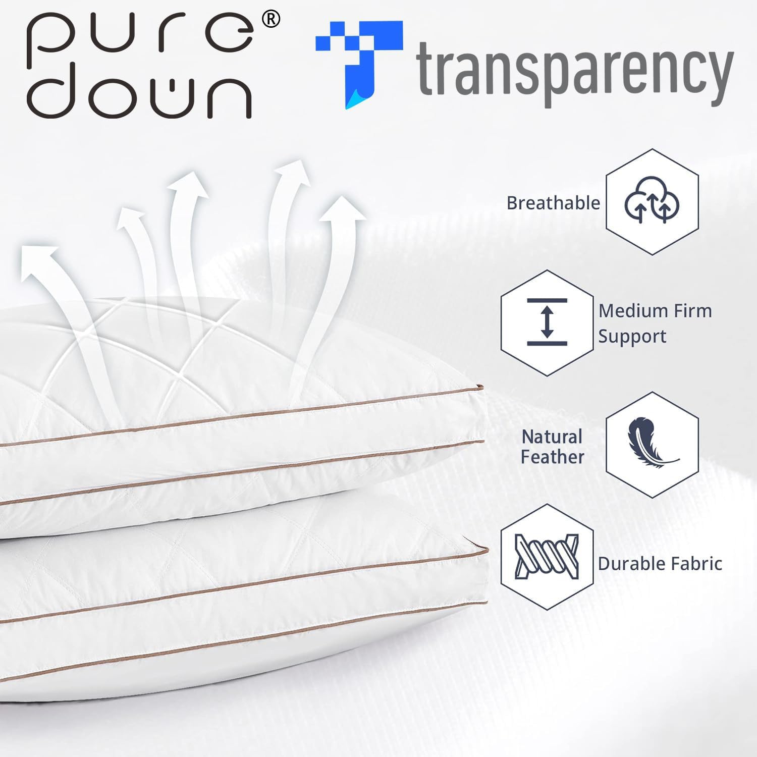puredown gros plan du matelassage losange pour maintien et esthétique