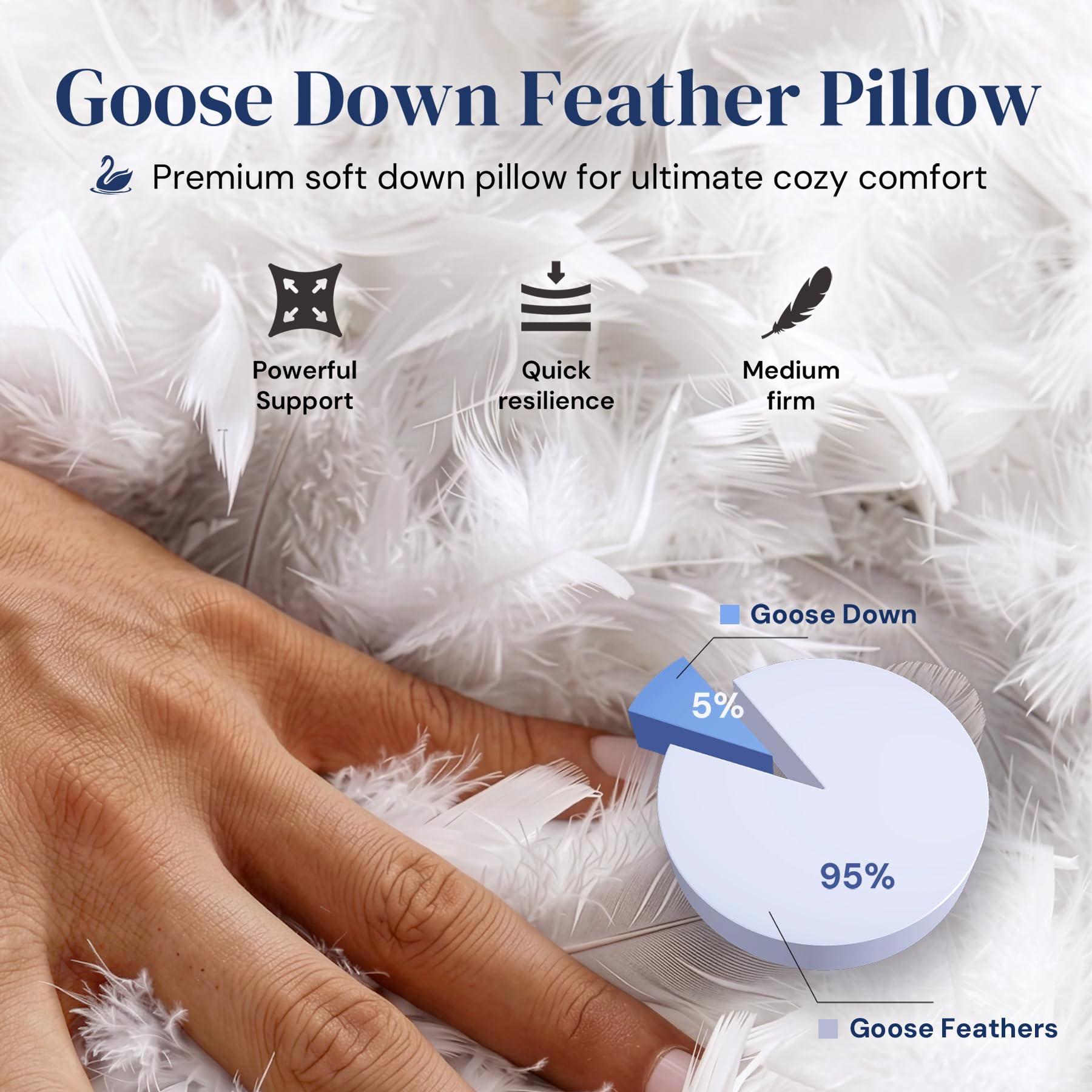 puredown oreiller en situation dormeur confort bas et soutenant