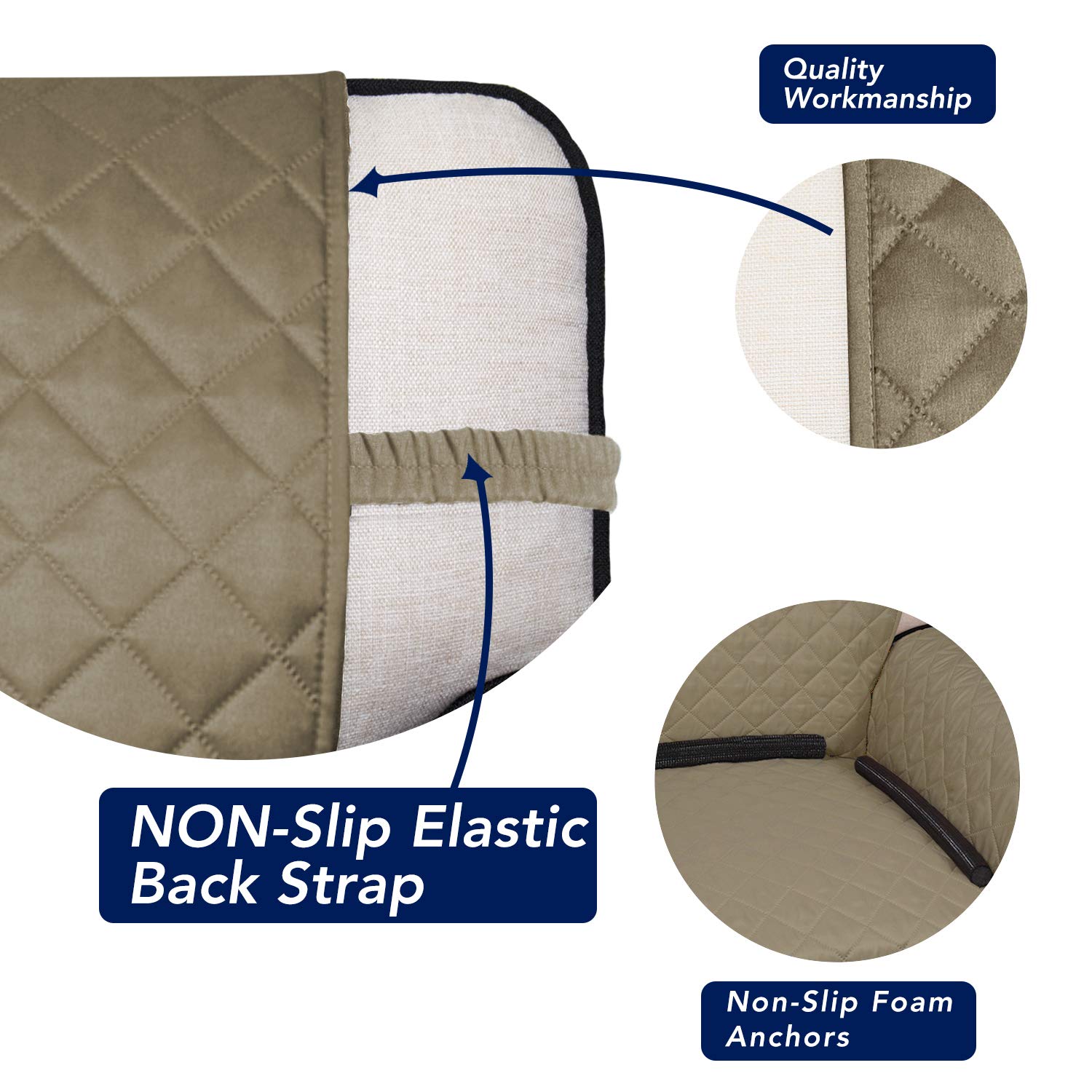 PureFit housse réversible beige montrant double look pratique