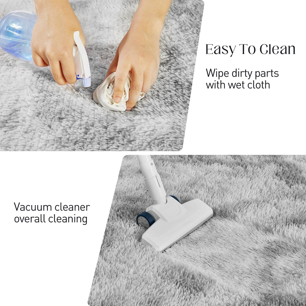 Personne passant l'aspirateur sur tapis Puremy pour entretien facile