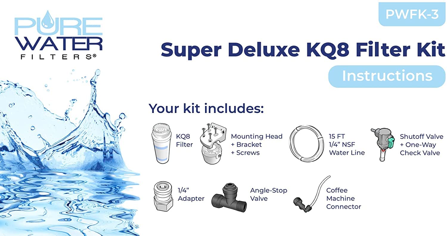 PureWater Filters montage sur machine Keurig montrant connexion directe propre