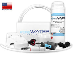 PureWater Filters kit composants étalés montrant tous les éléments inclus