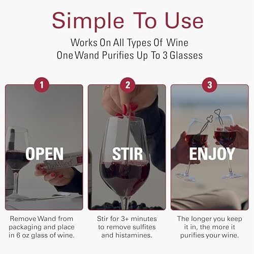 PureWine bâtonnet montrant couleur du vin restaurée visuellement