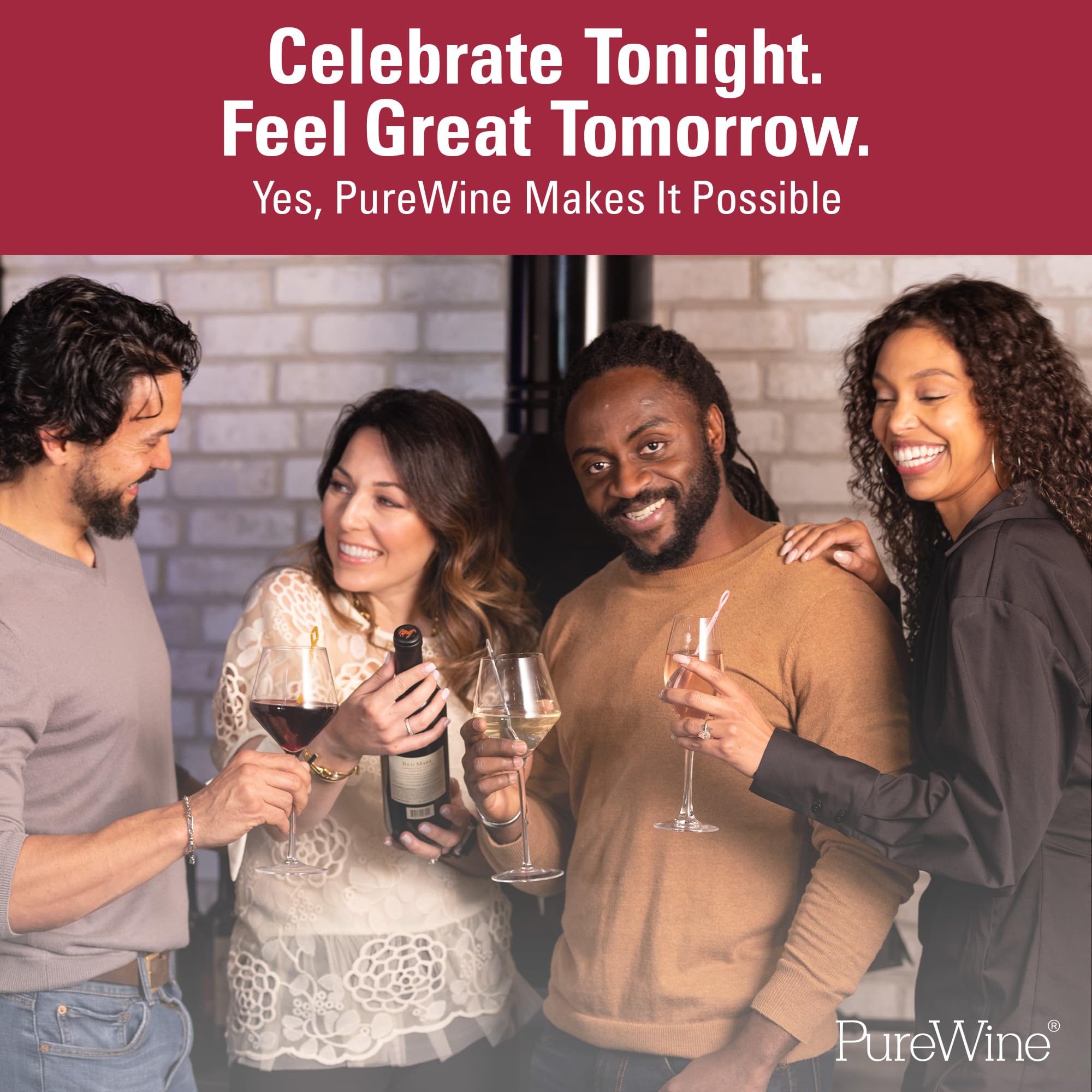 PureWine mise en scène soirée mettant en valeur accessoire comme cadeau utile