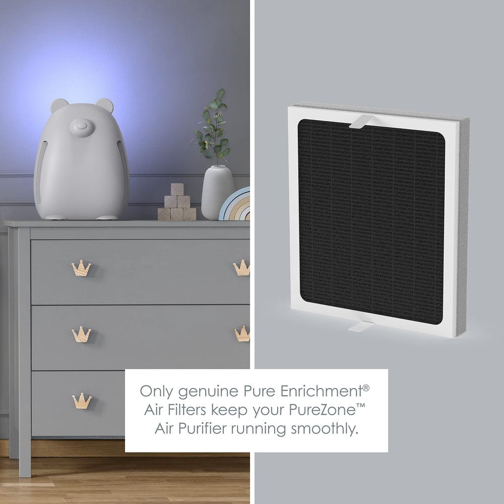 Pure Enrichment coupe montrant couche charbon actif pour réduction odeurs