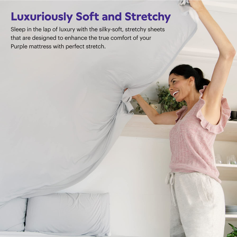 Purple gros plan texture SoftStretch montrant douceur durable