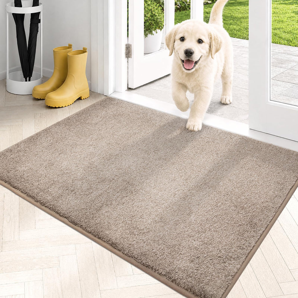PURRUGS paillasson face entrée taupe, garde propreté au seuil