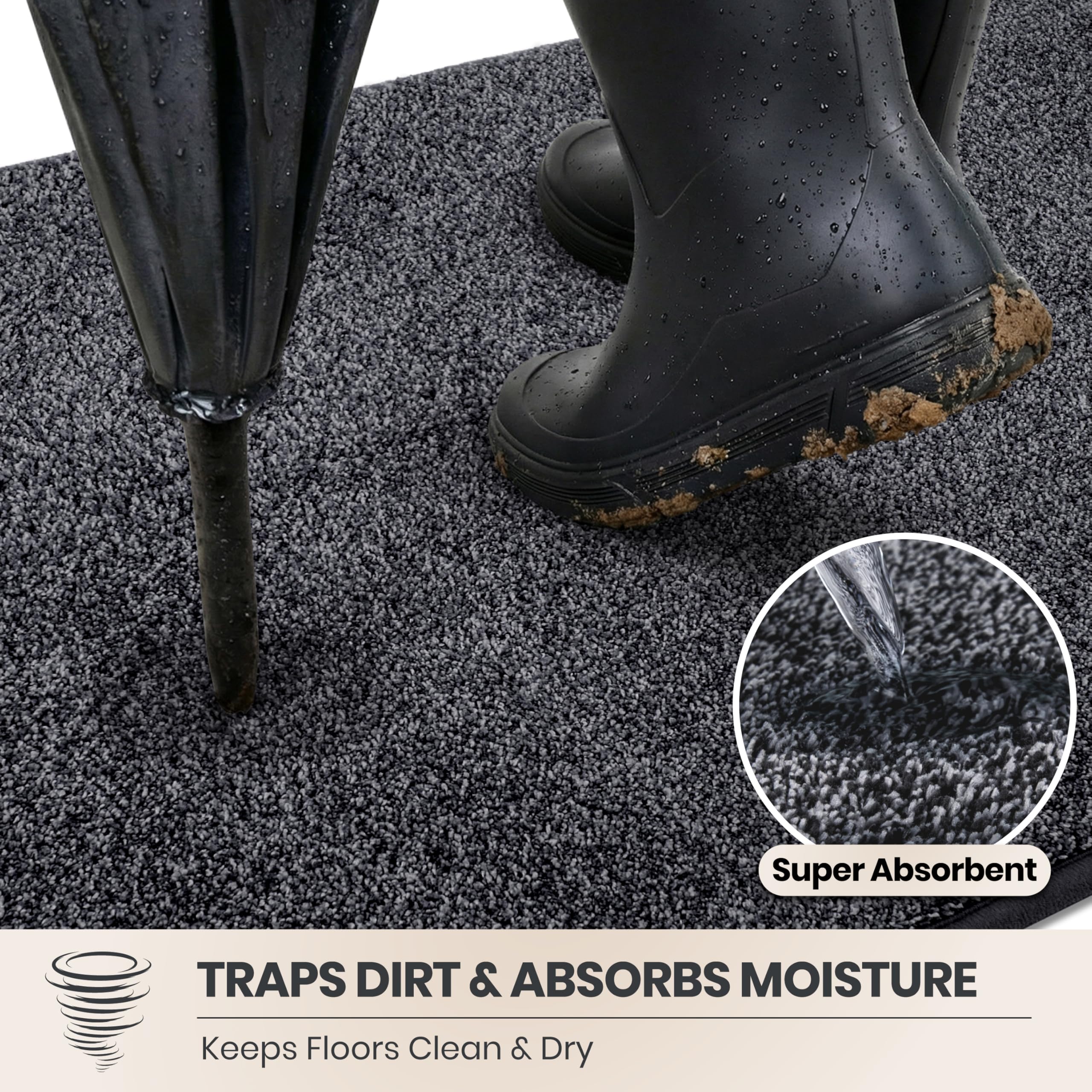 PURRUGS gros plan fibres microfibre montrant capture saleté et absorption rapide