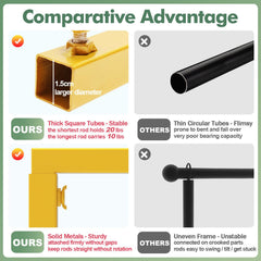 Putros raccord tubes carrés épais illustrant robustesse pour décorations