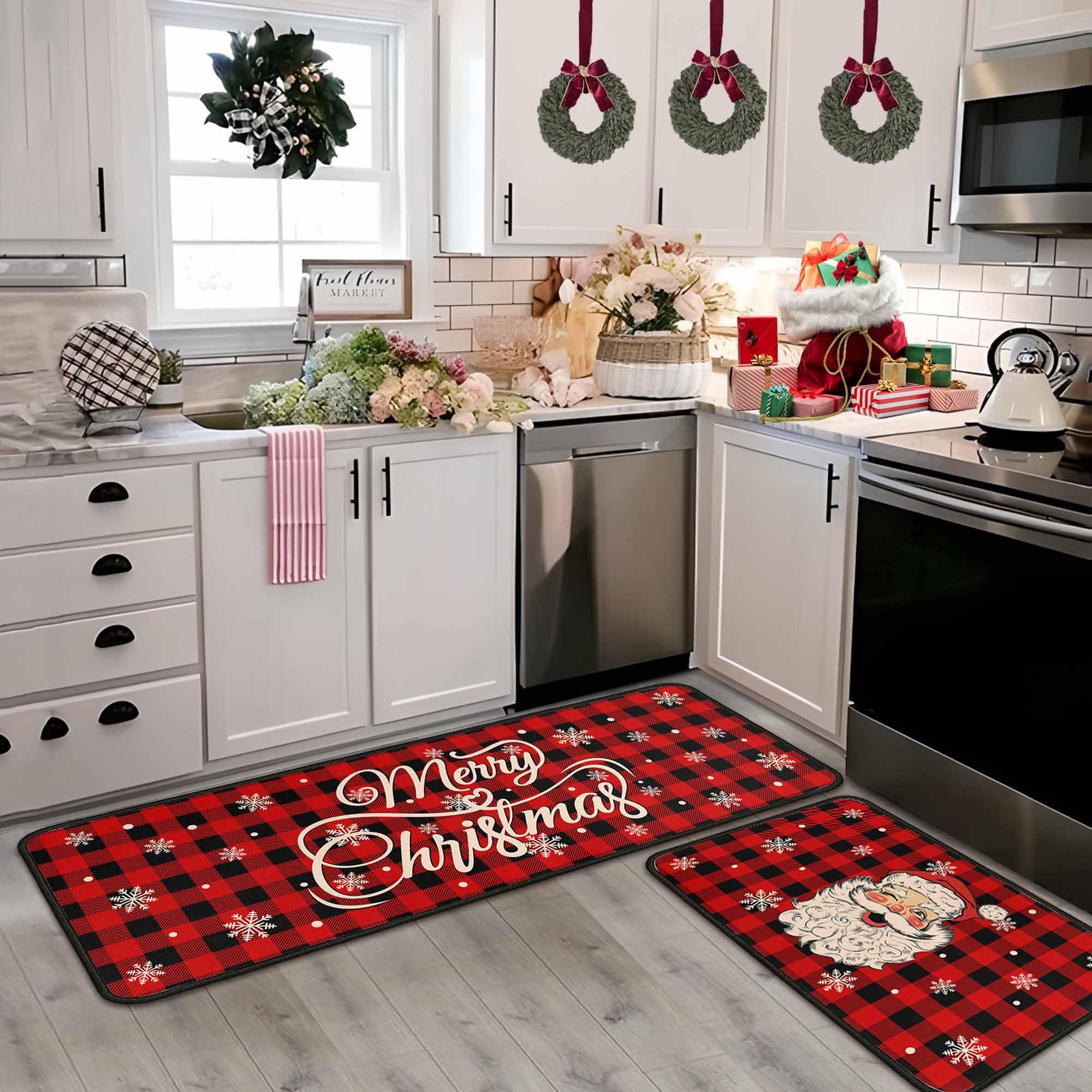Putware tapis intégré dans salle à manger décorée pour Noël, ambiance chaleureuse