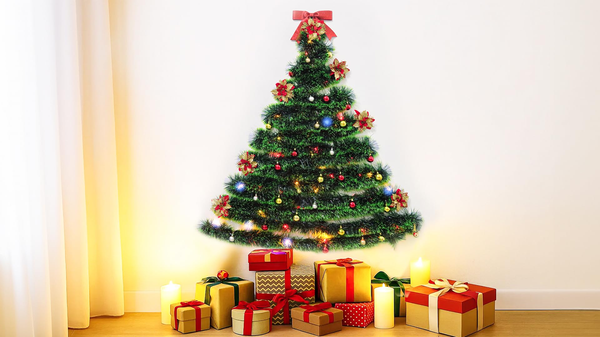 PWSOMJ gros plan tinsel métallique pour une texture festive et brillante