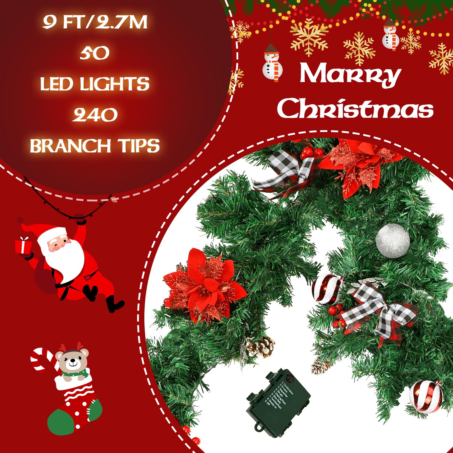 PWSOMJ guirlande décorant une cheminée apportant confort visuel