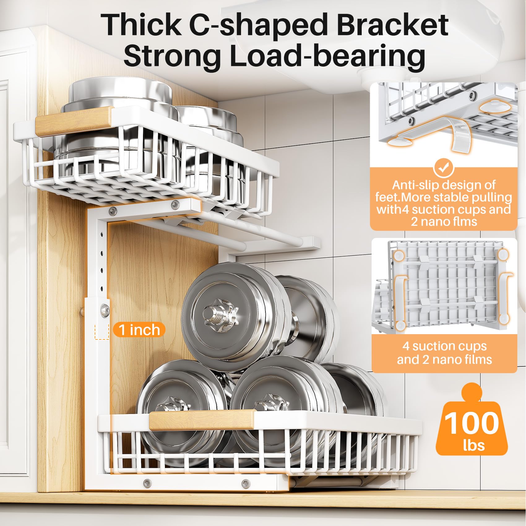 PXRACK en cuisine optimisant espace sous évier et accès rapide