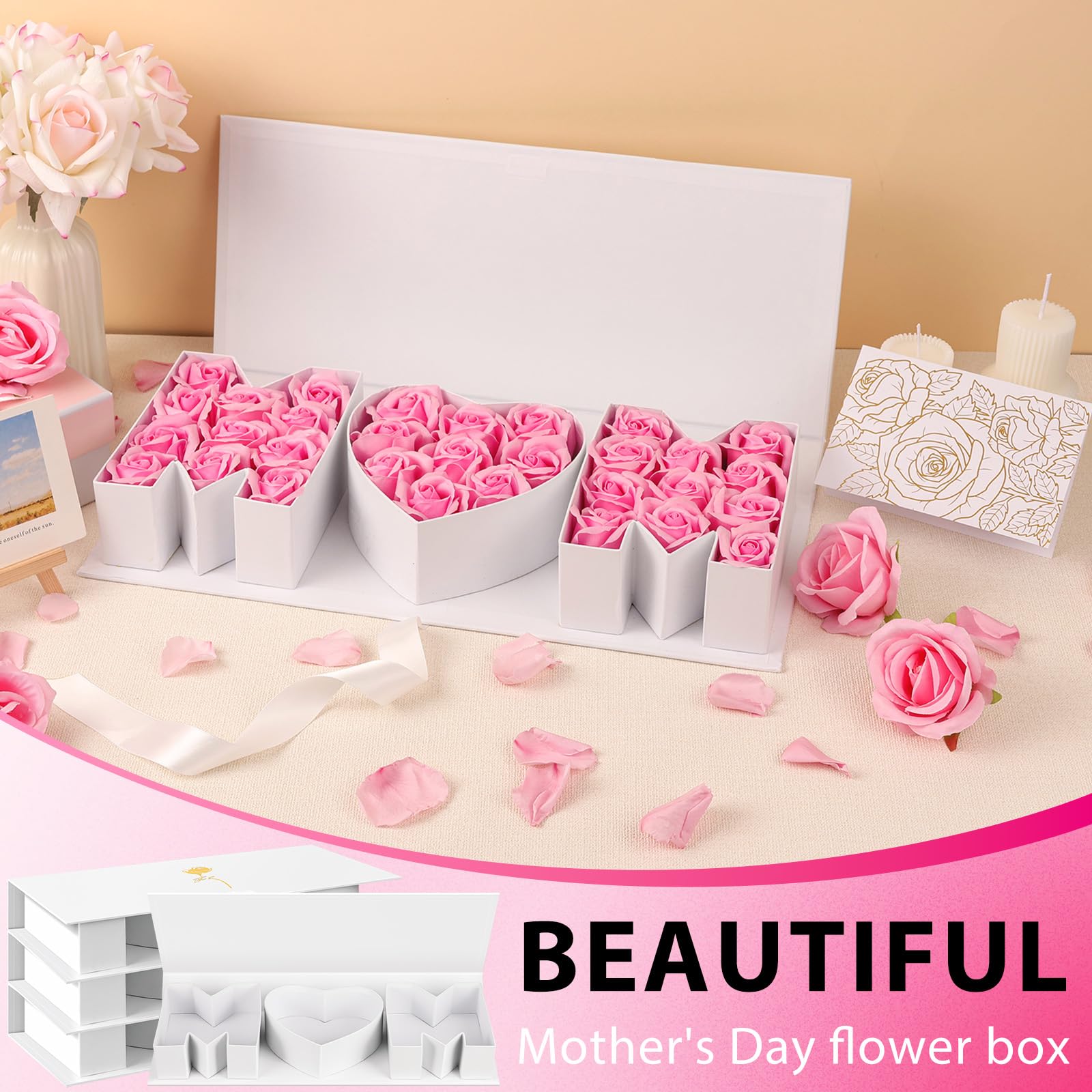 PYQTH boîte ouverte montrant fleurs présentées avec style et sécurité