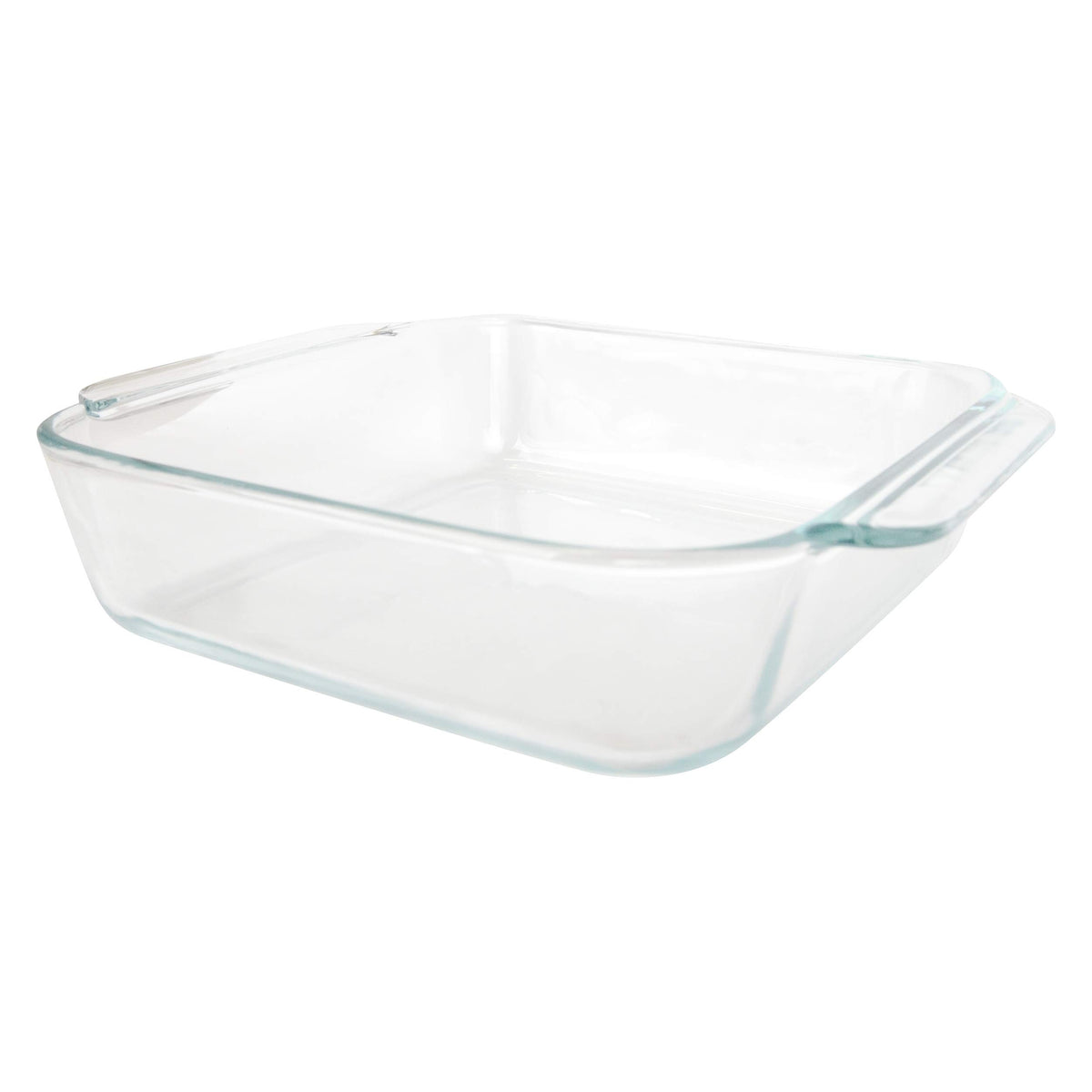 Pyrex 222 face avant montrant le plat transparent et pratique