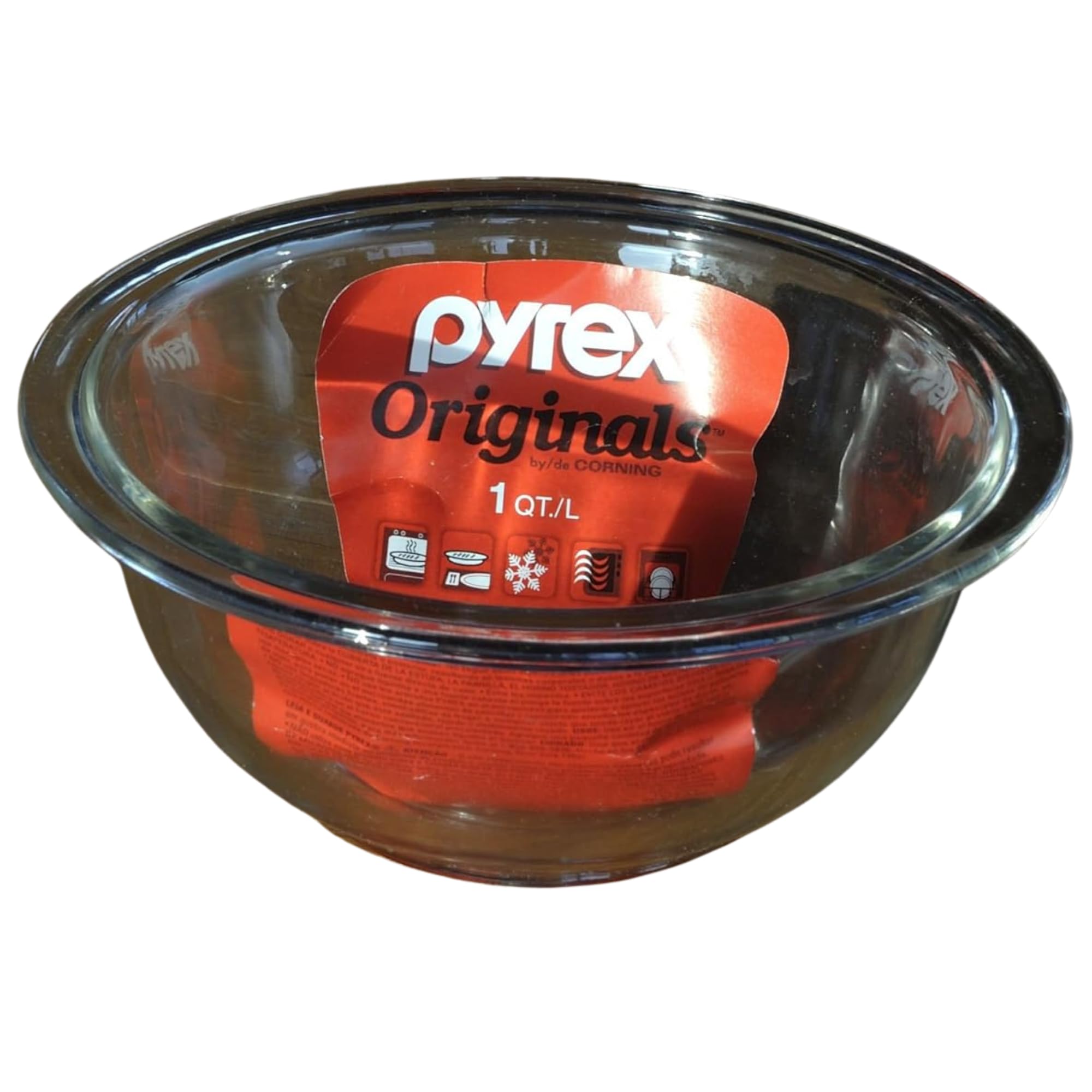 Pyrex bol Prepware comparaison taille à la main pour évaluer capacité