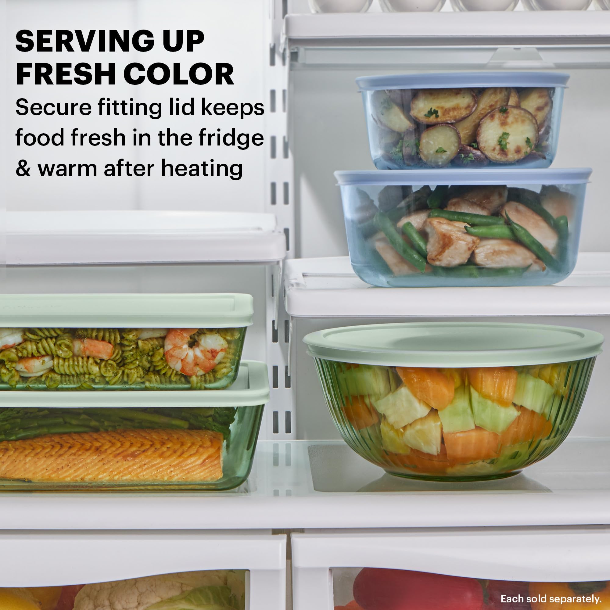 Pyrex bols emboîtés démontrant gain de place pour rangement efficace
