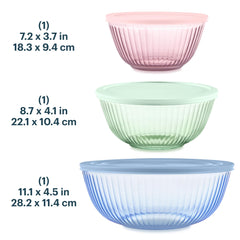 Pyrex bols emboîtés pour rangement compact, gain de place assuré