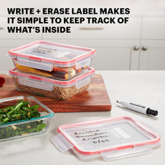 Pyrex Freshlock gros plan verre durable résistant taches et odeurs