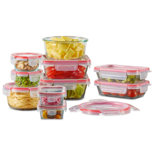 Pyrex vue avant de l'ensemble 10 pièces pour conservation sûre