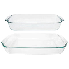 Pyrex plat avant emballage montrant le design pratique et durable