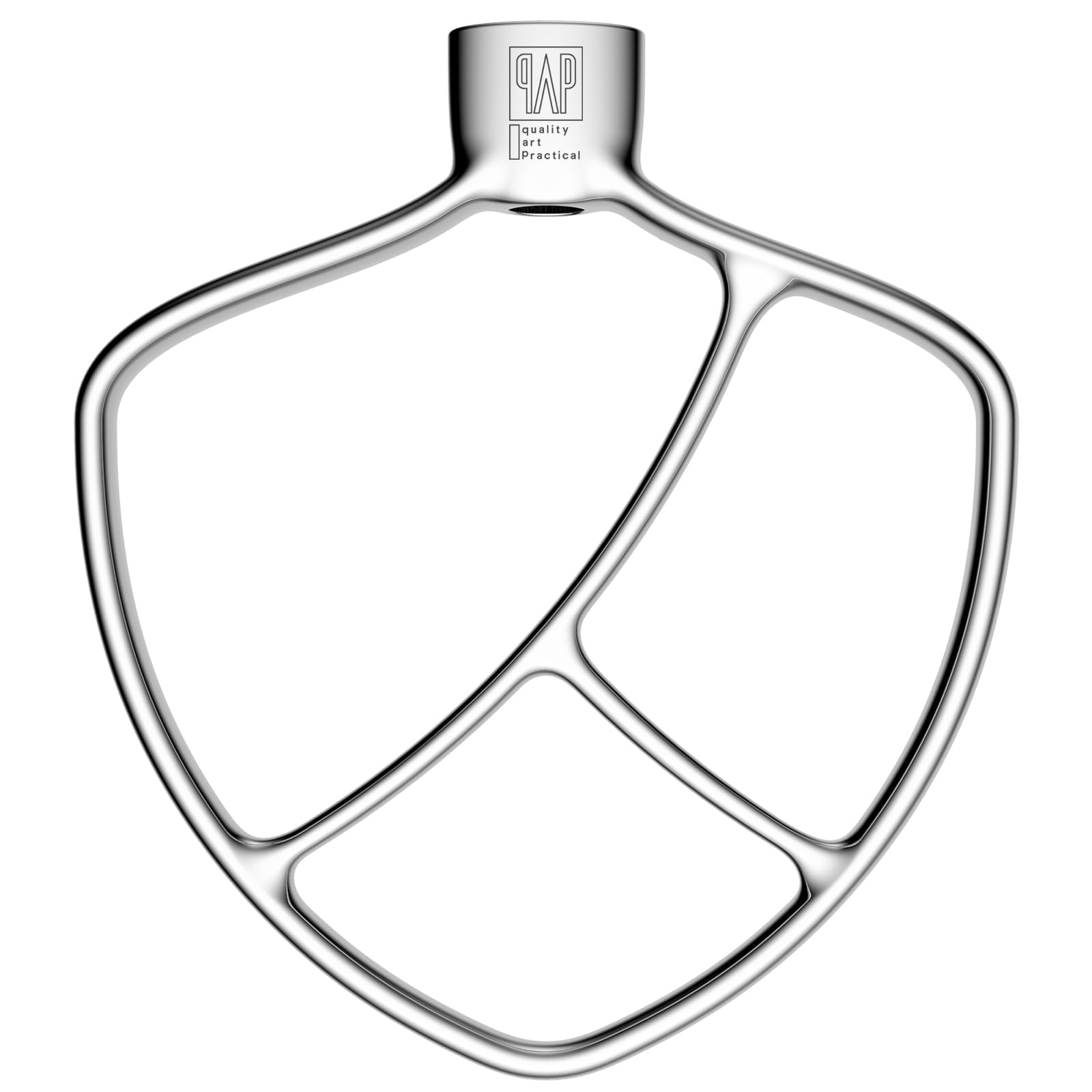 QAP fouet plat vue frontale montrant une finition inox durable et fiable