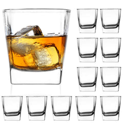 QAPPDA vue avant du lot de 12 verres montrant design élégant et capacité