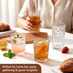 QAPPDA verre bas avec whisky sur glace pour service raffiné