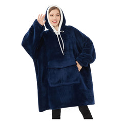 Qeils sweat-shirt devant montrant la coupe oversize et la couleur navy pour un confort immédiat