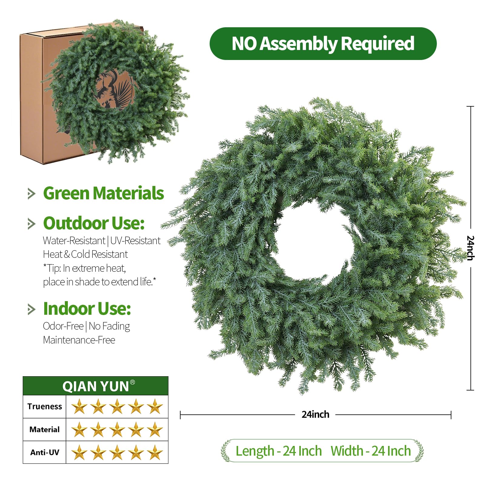 QIANYUN armature et boucle de suspension visibles, installation stable et durable