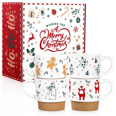 QIKSION mug de Noël face avant montrant le motif festif et la capacité généreuse