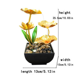 QINGYINGGE gros plan feuille lotus métal doré accentuant finition premium