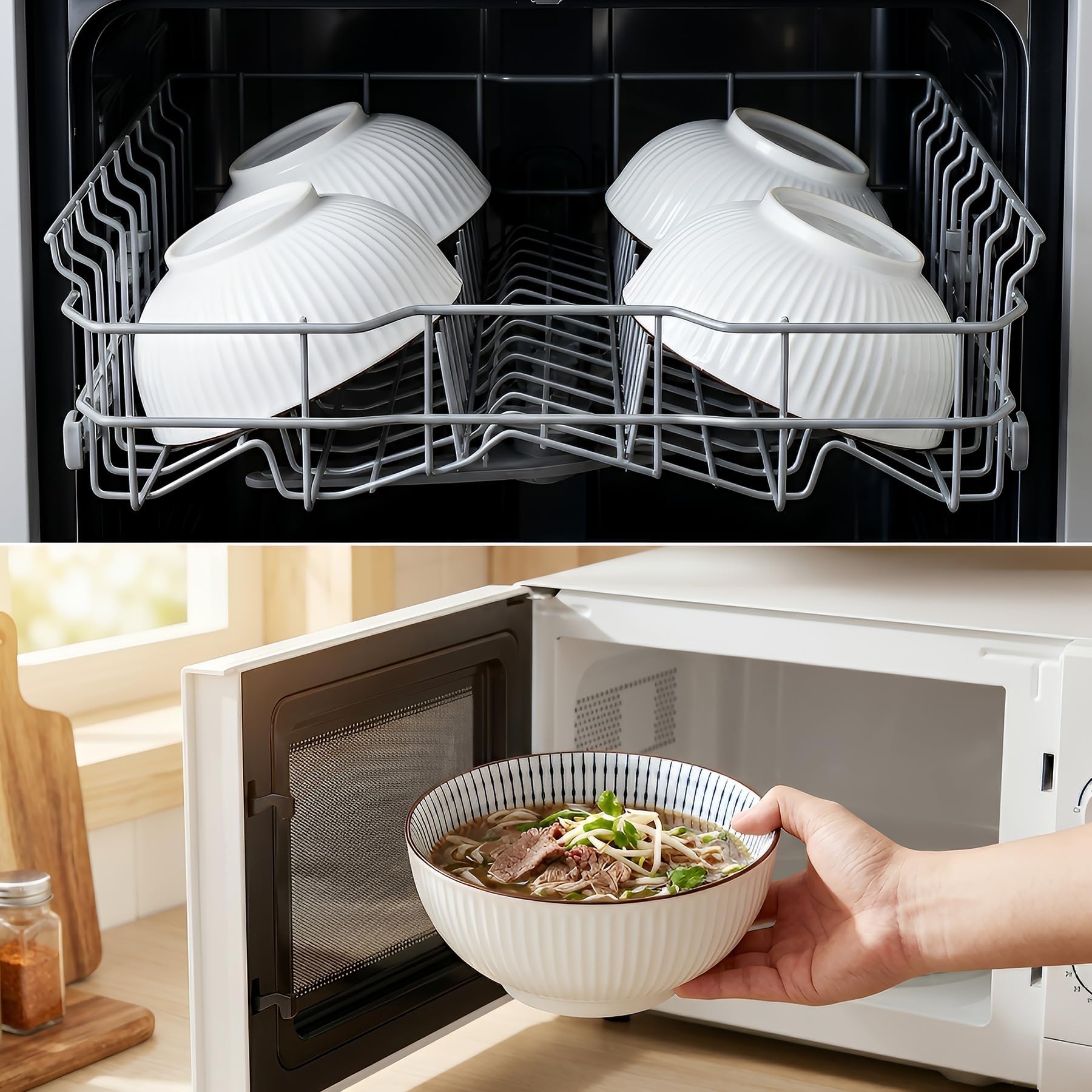QINLANG bol à côté de baguettes et cuillère, échelle pour taille