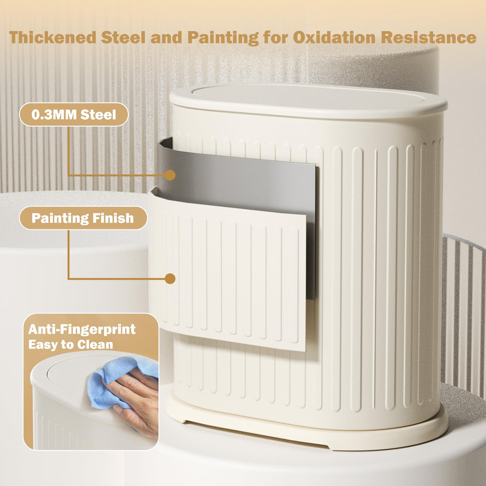 QINOFEN gros plan sur la finition embossée en acier, look durable