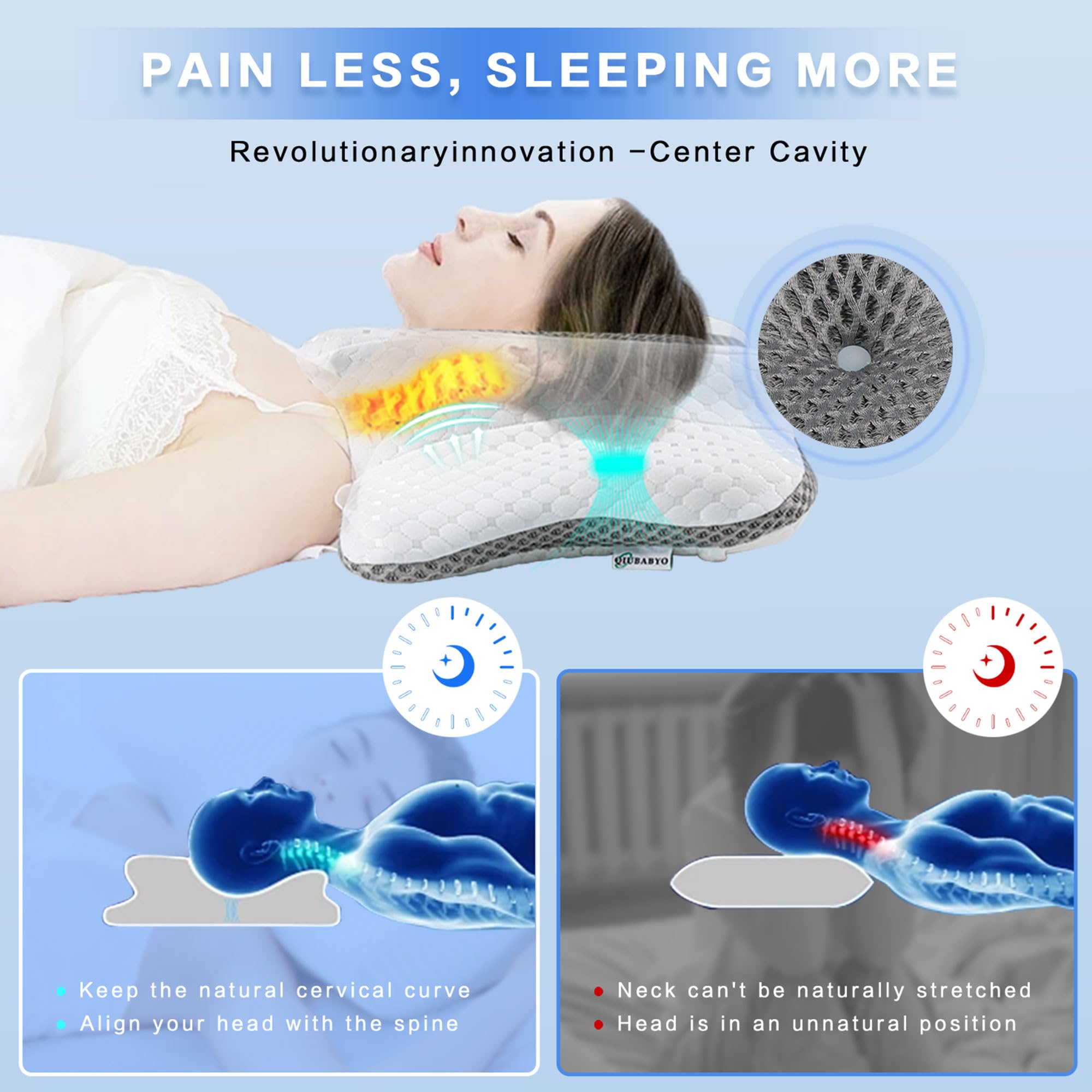 QIUBABYO inserts ajustables mis en évidence pour personnaliser la hauteur
