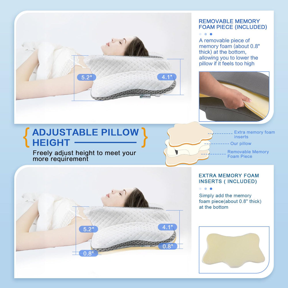 QIUBABYO oreiller profil accentuant contour cervical pour meilleur alignement