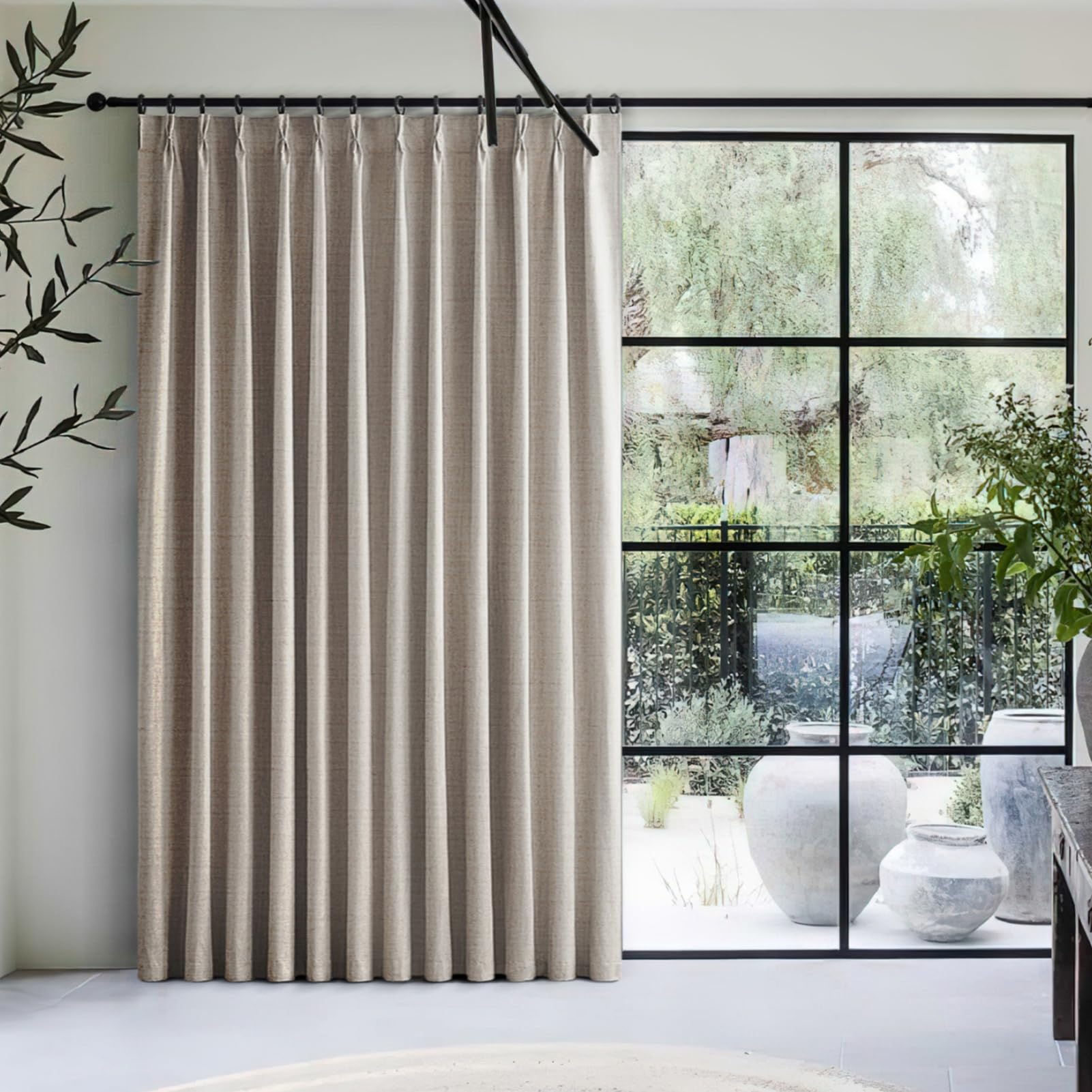 QJmydeco rideaux dans salon stylisé filtrant lumière et apportant chaleur