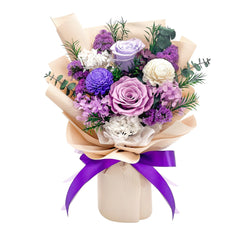 QOEAZY bouquet en boîte cadeau, présentation prête à offrir et protection